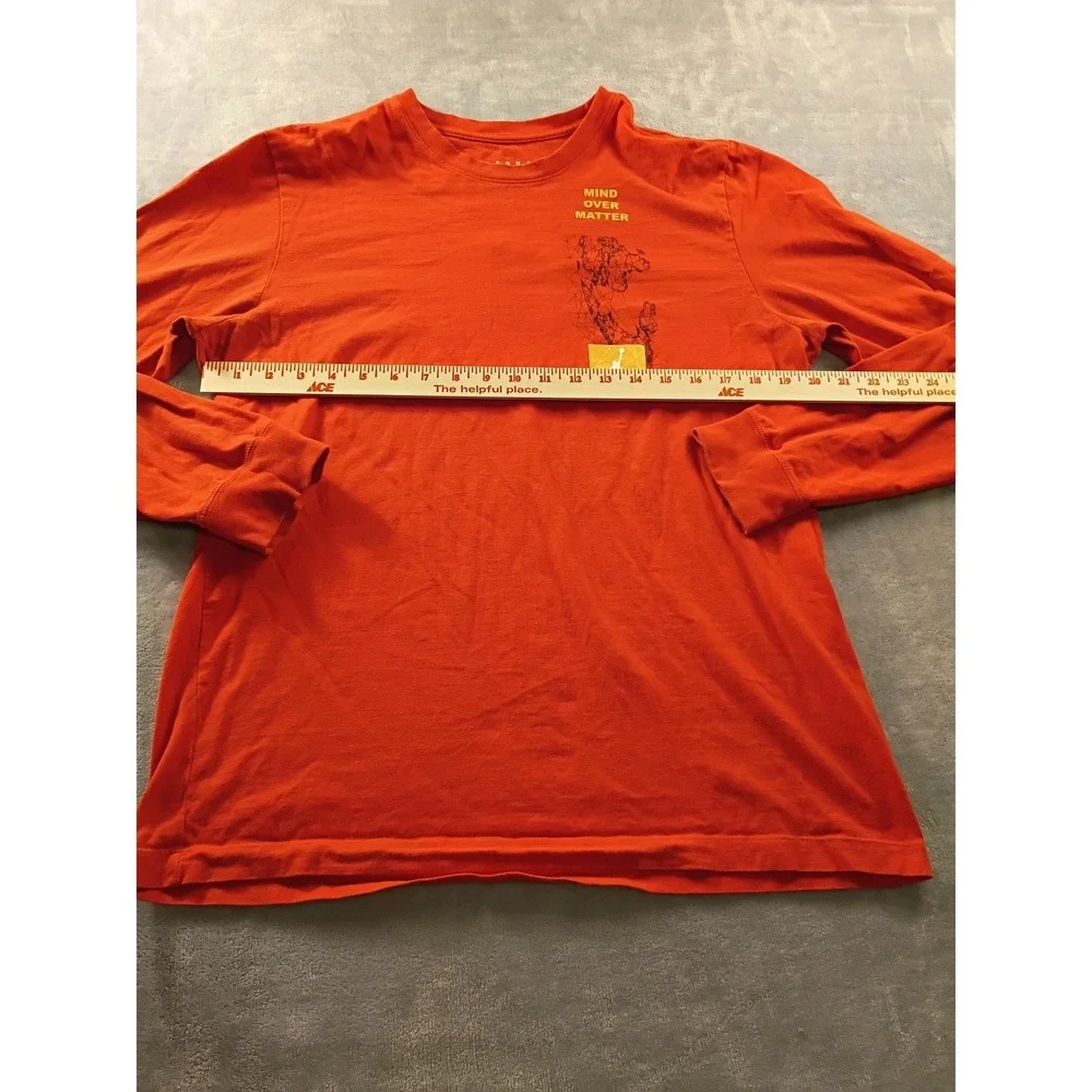 Jordan Shirt Mens Medium Orange Mind Over Matter Long Sleeve Graphic Tee Jumpman